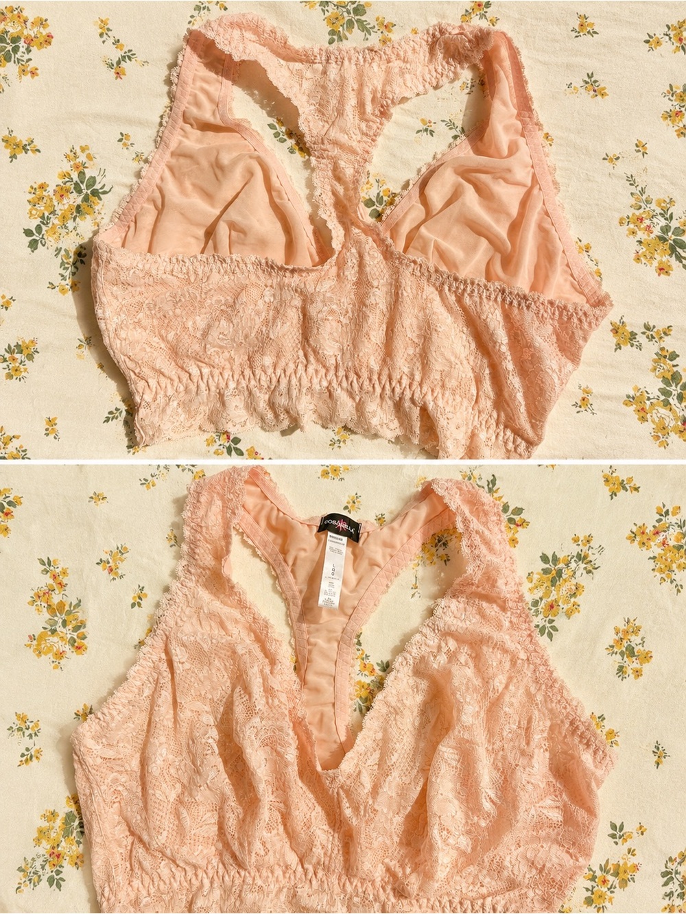 Cosabella Never Say Never Curvy Racerback Bralette 36F-38G | Like New